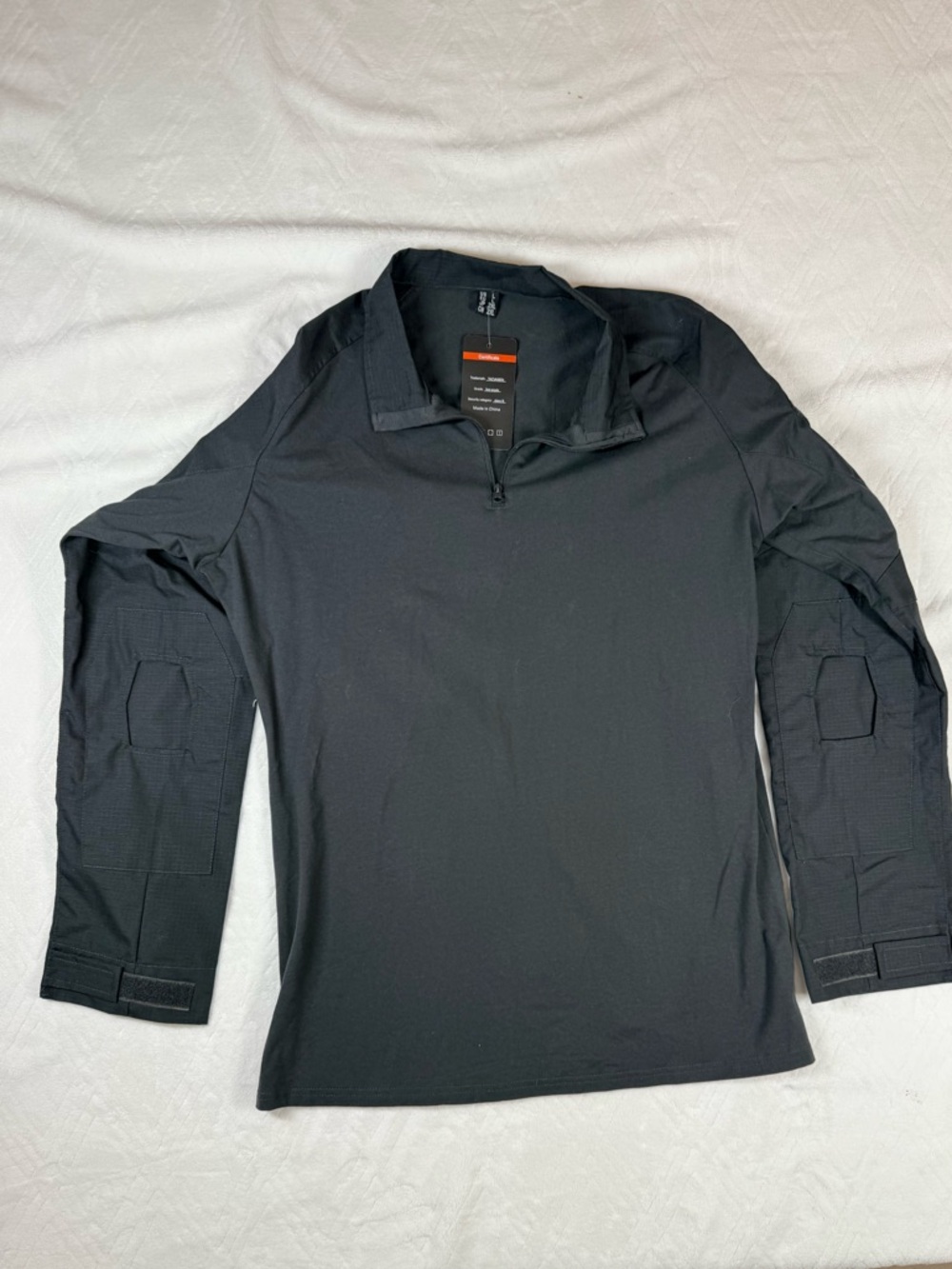 Men's Outdoor T-Shirt Long Sleeve Ripstop Work 1/4 Zip Training Quick Dry Shirts